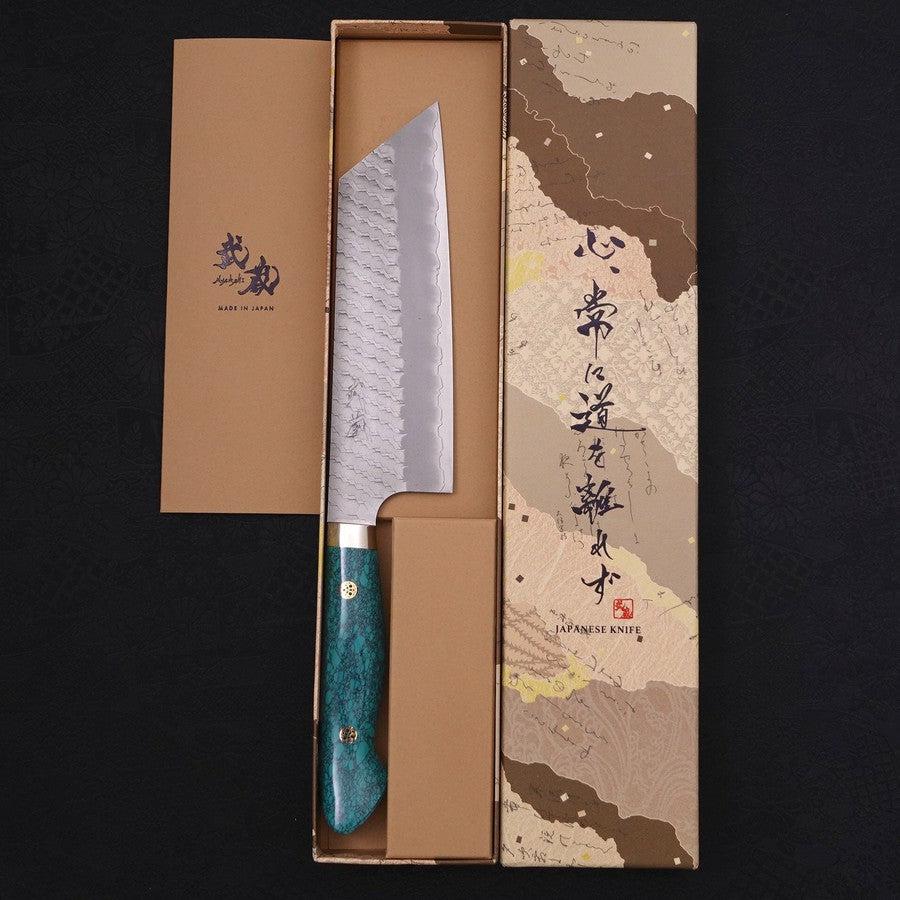 Kiritsuke Nakiri SG-2 Tsuchime Turquoise Green Handle 170mm