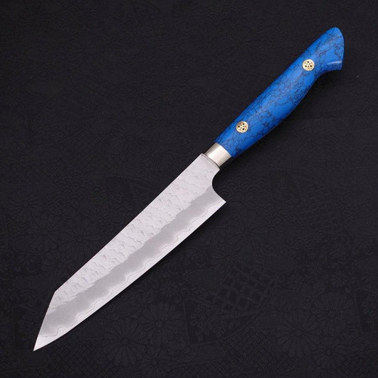 Kiritsuke Petty SG-2 Tsuchime Turquoise Blue Handle 150mm
