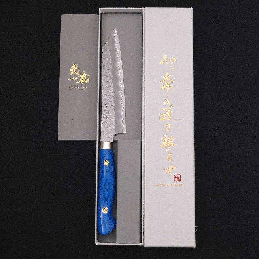 Kiritsuke Petty SG-2 Tsuchime Turquoise Blue Handle 150mm