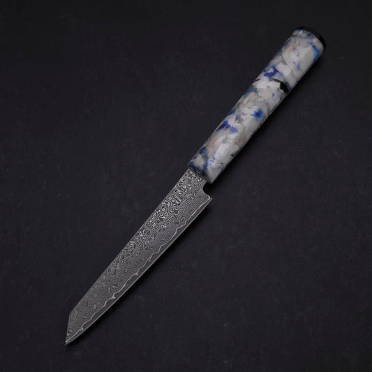 Kiritsuke Petty VG-10 Damascus Ocean Blue-White Mix Handle 130mm