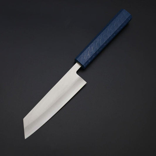 Kiritsuke Petty VG-10 Polished Blue Urushi Handle 125mm