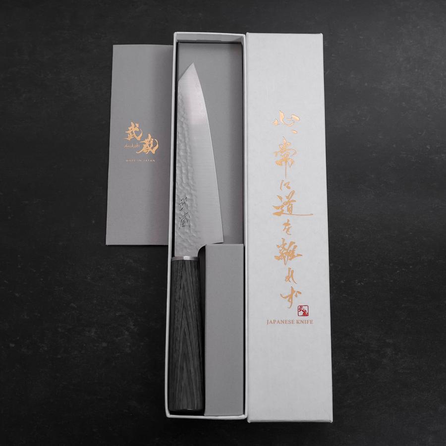 Kiritsuke Petty VG-10 Tsuchime Cherry Charcoal Handle 150mm