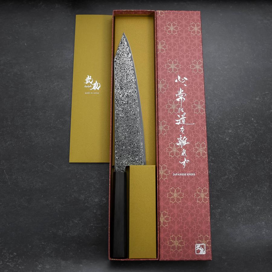 Kiritsuke SG-2 Black Nickel Damascus Ebony Handle 240mm