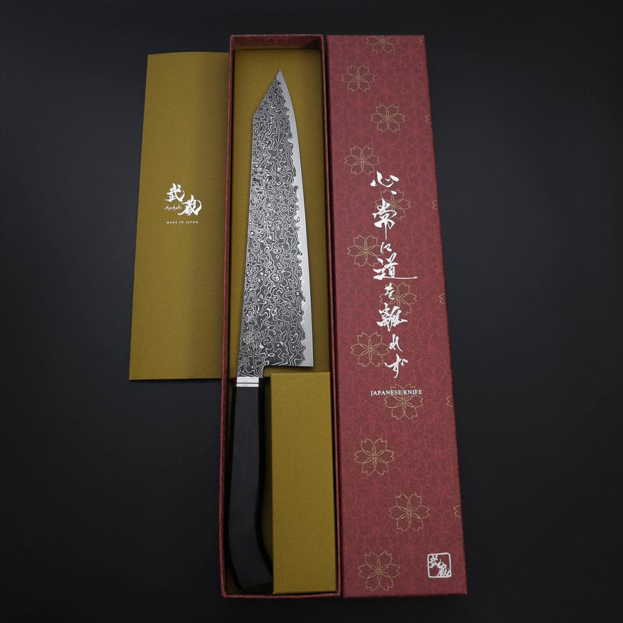 Kiritsuke SG-2 Black Nickel Damascus Western Ebony Handle 240mm
