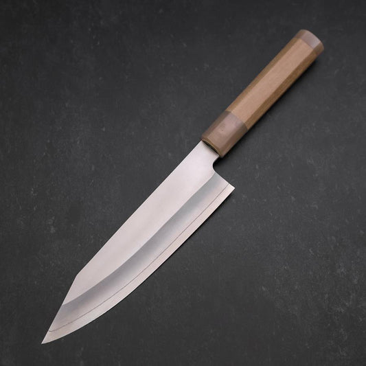 Kiritsuke Silver Steel #3 Bokashi Double Buffalo Capped Magnolia Handle 195mm