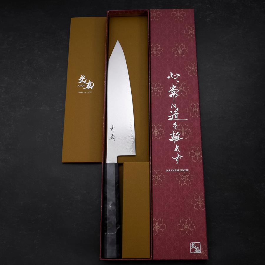 Kiritsuke VG-10 Damascus Blue Birch Handle 210mm