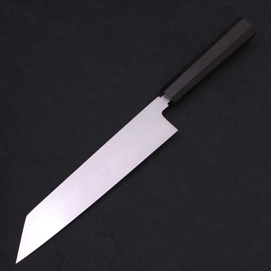 Kiritsuke White Steel #2 Mirror Finish Honyaki Buffalo Ebony Handle 240mm