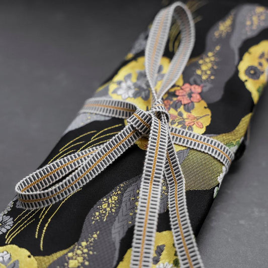 Musashi Japanese Style Kitchen Knife Roll Michi-naga Yukiwamon 4 Pockets Handmade