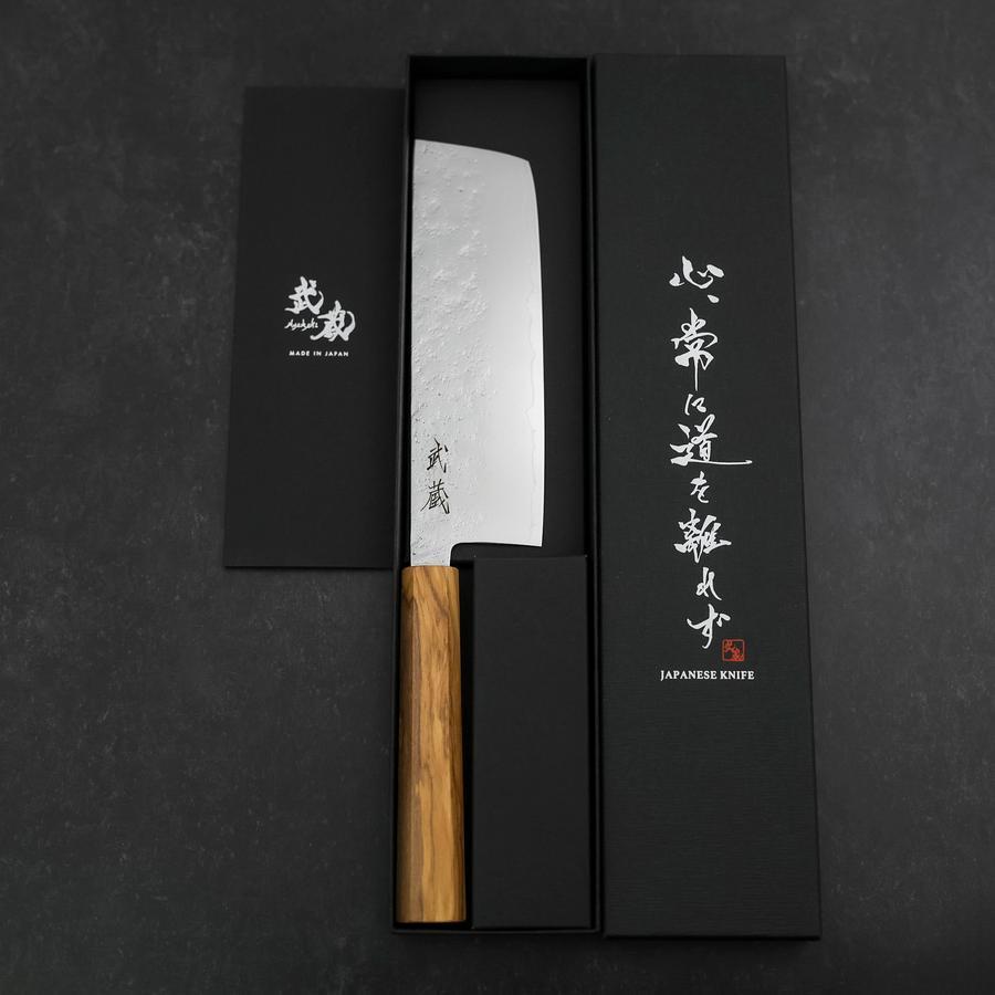 Nakiri AUS-8 Nashiji Olive Handle 165mm