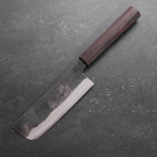 Nakiri Blue Steel #2 Kurouchi Ebony Handle 120mm