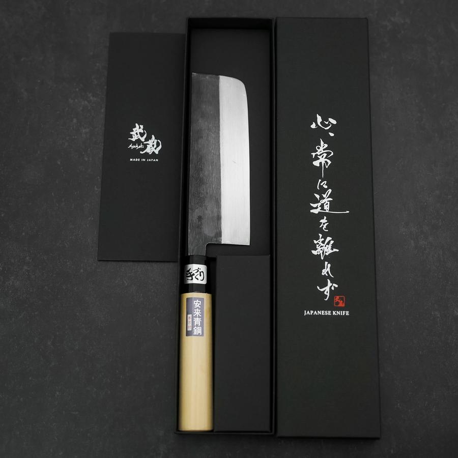 Nakiri Blue Steel #2 Kurouchi Magnolia Handle 165mm