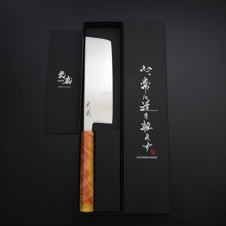 Nakiri SLD Mirror Sunset Orange Handle 170mm