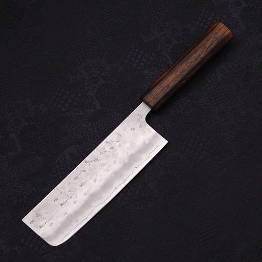 Nakiri Silver Steel #3 Nashiji Sumi Urushi Handle 165mm