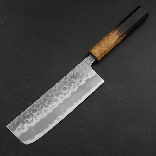 Nakiri Stainless Clad White Steel #2 Tsuchime Yaki Urushi Handle 165mm