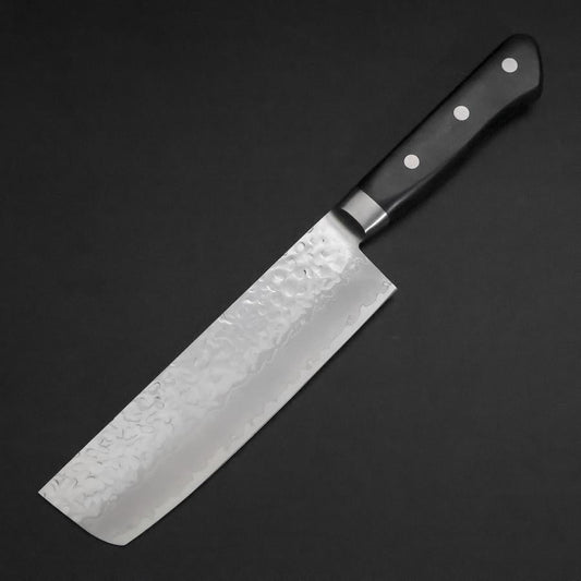 Nakiri VG-10 Tsuchime Damascus Western Black Handle 165mm