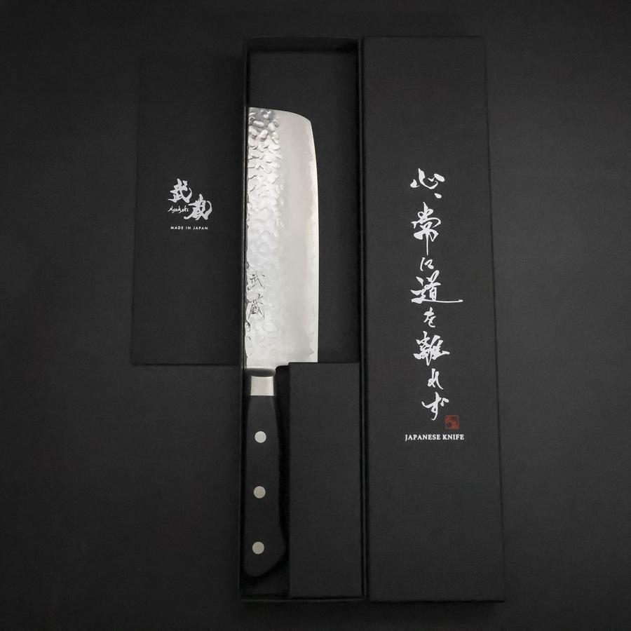 Nakiri VG-10 Tsuchime Damascus Western Black Handle 165mm