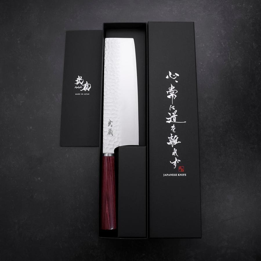 Nakiri VG-10 Tsuchime Oval Red Handle 180mm