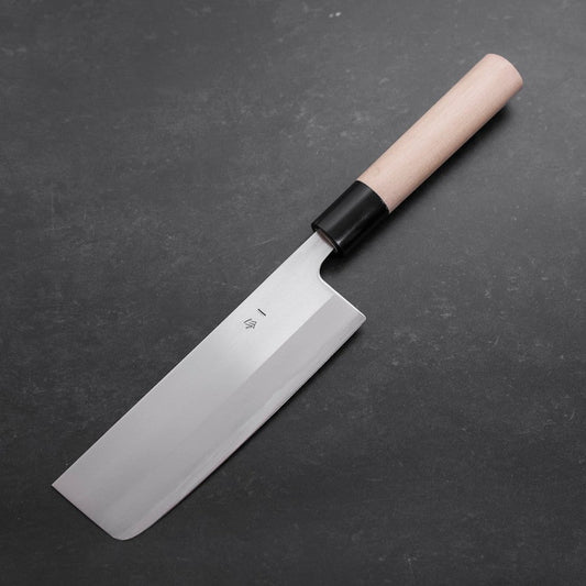 Nakiri White Steel #1 Polished Buffalo Magnolia Handle 165mm