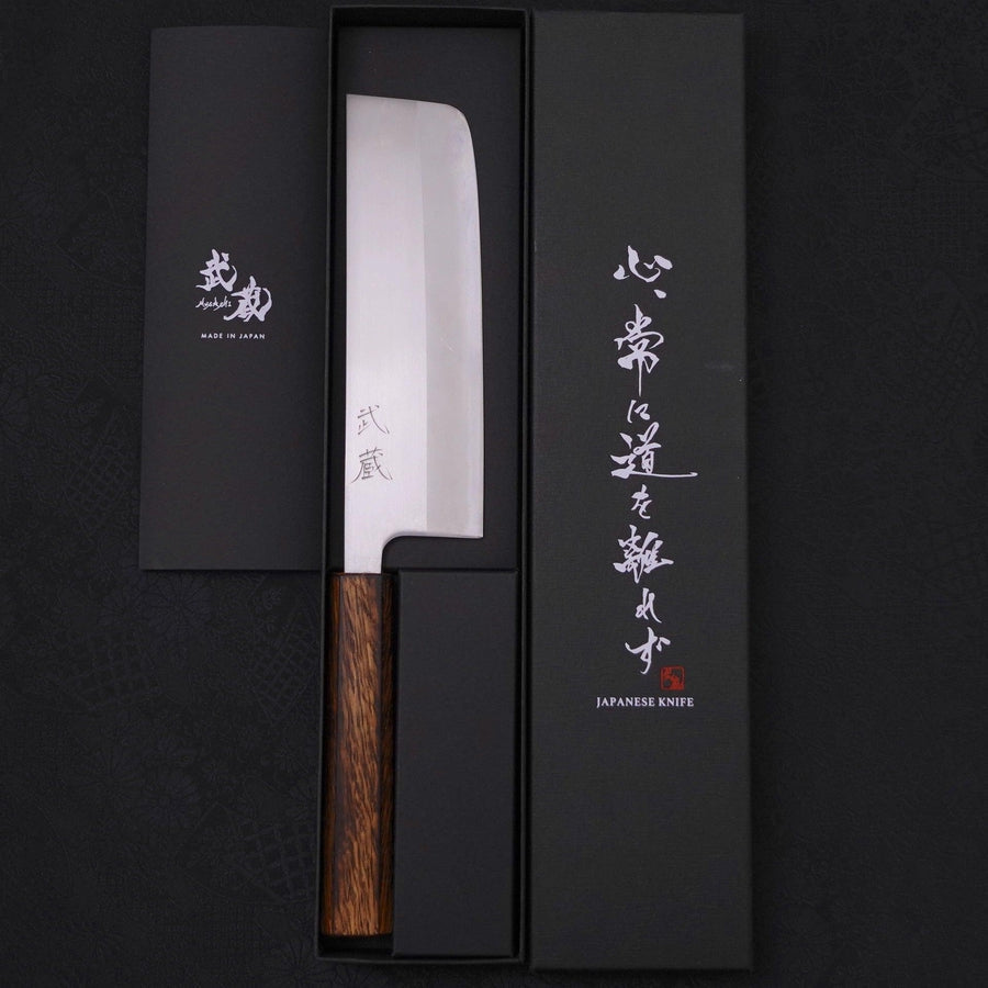 Nakiri White Steel #1 Polished Sumi Urushi Handle 165mm