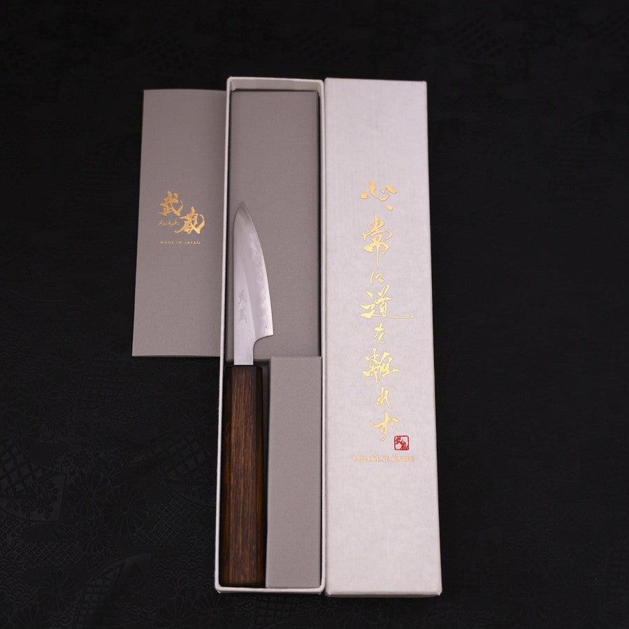 Paring White Steel #1 Polished Sumi Urushi Handle 80mm