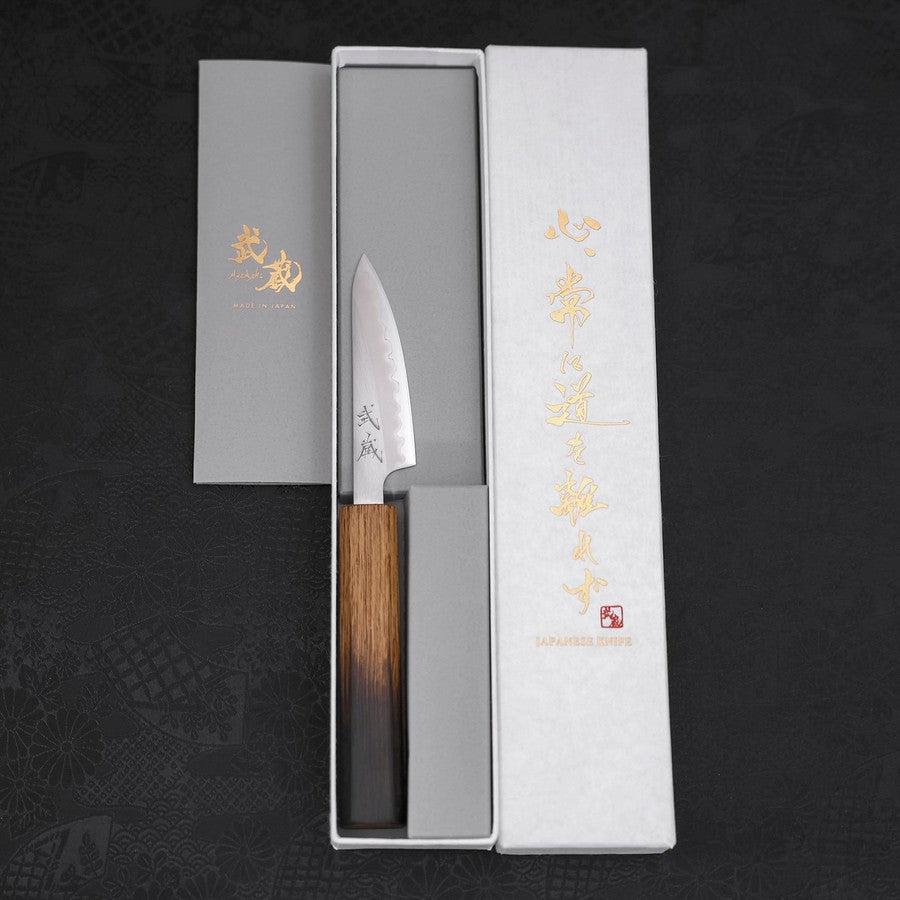 Paring White Steel #1 Polished Yaki Urushi Handle 80mm
