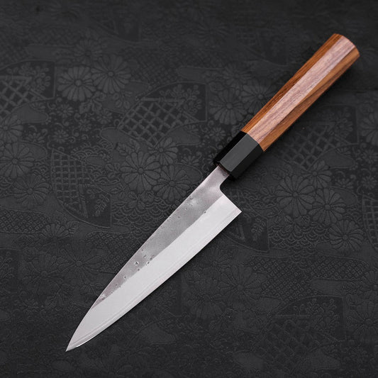 Petty Blue Steel #2 Nashiji Stainless Clad Buffalo Teak Handle 135mm