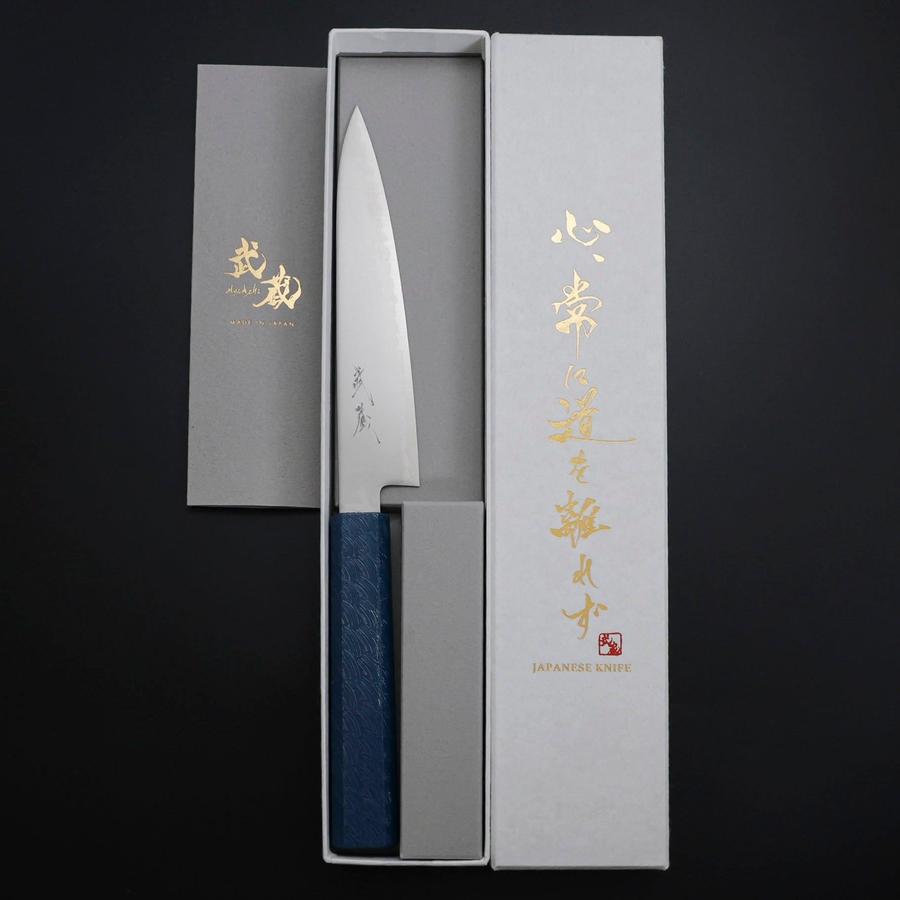 Petty Chromax Polished Blue Urushi Handle 150mm