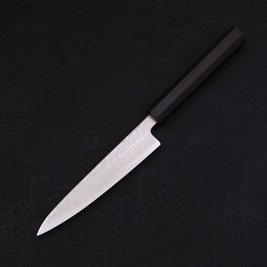 Petty SLD Wave Nickel Damascus Buffalo Ebony Handle 135mm