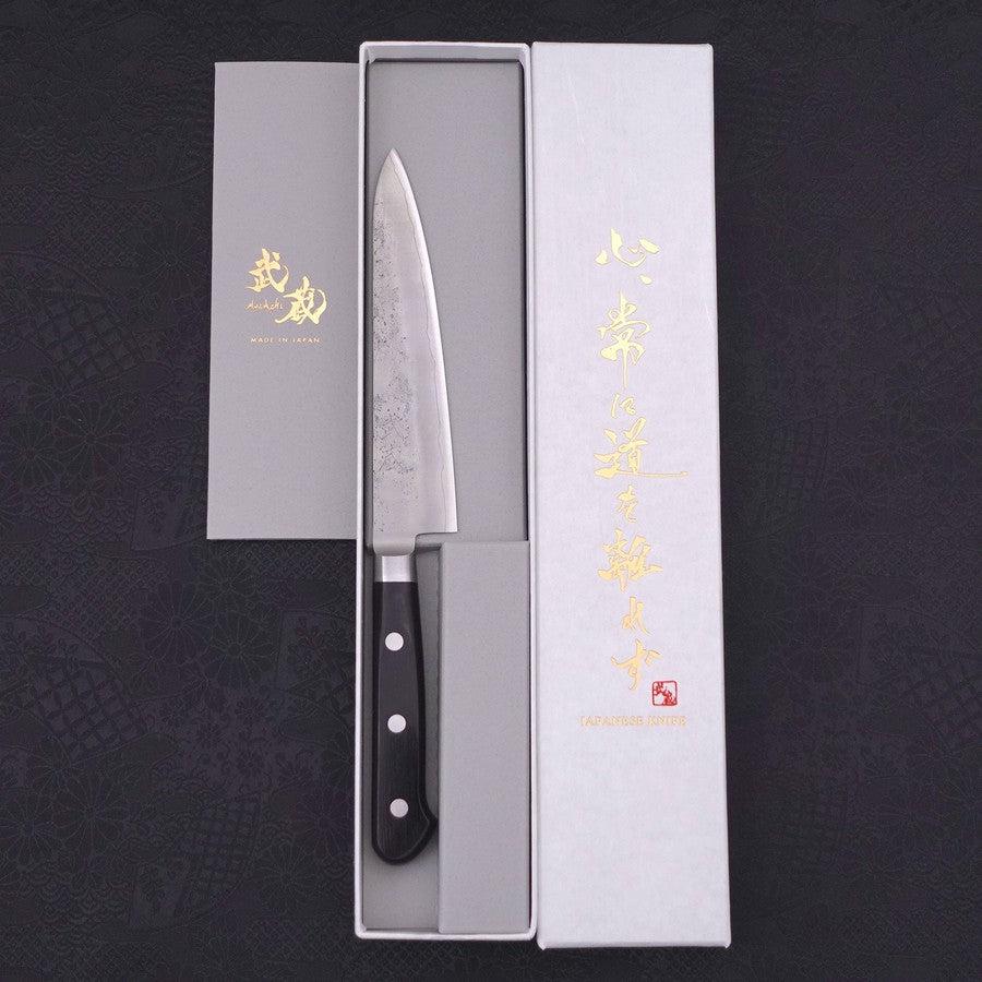 Petty Silver Steel #3 Nashiji Western Black Handle 135mm