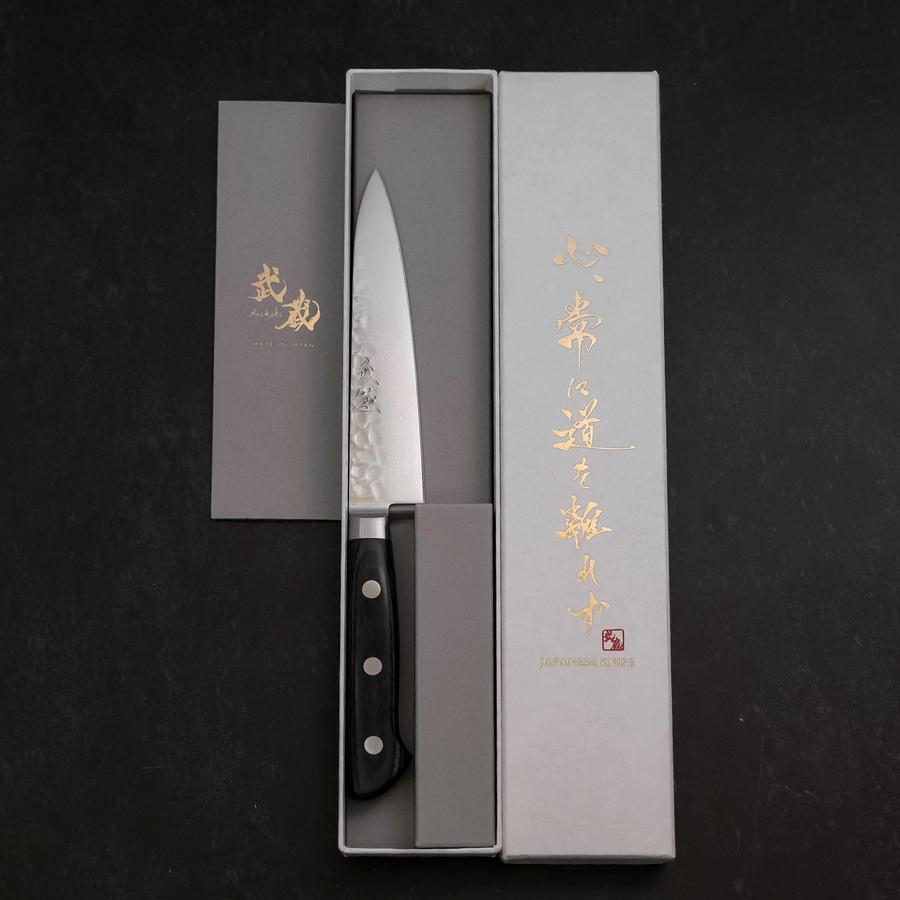 Petty VG-10 Tsuchime Damascus Western-Blue Handle 135mm