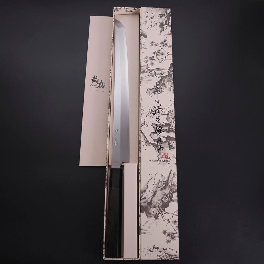 Sakimaru Takohiki Silver Steel #3 Kasumi Buffalo Ebony Handle 300mm