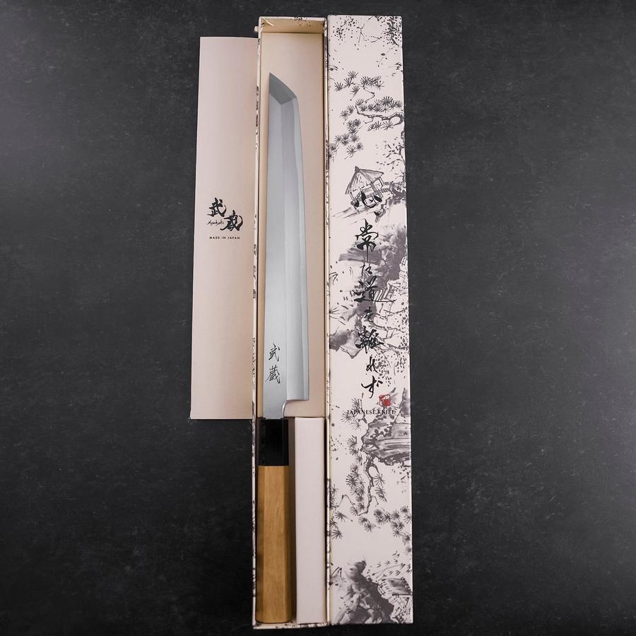 Sakimaru Takohiki White Steel #2 Kasumi Buffalo Teak Handle 270mm