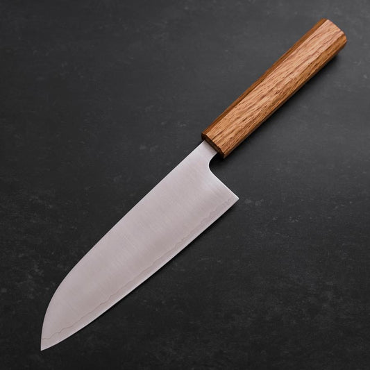 Santoku 440C Polished Oak Handle 165mm