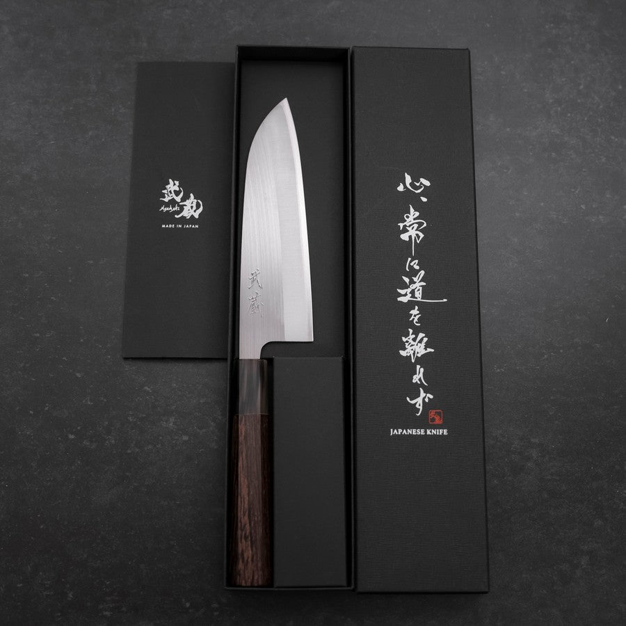 Santoku AUS-10 Polished Buffalo Wenge Handle 165mm