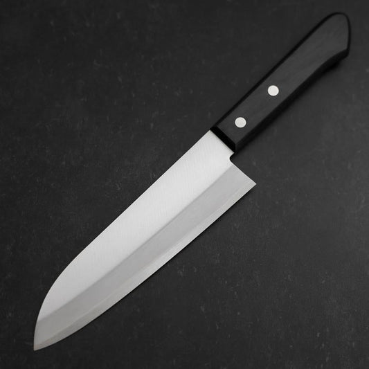 Santoku Blue Steel #2 Polished Western Handle 165mm