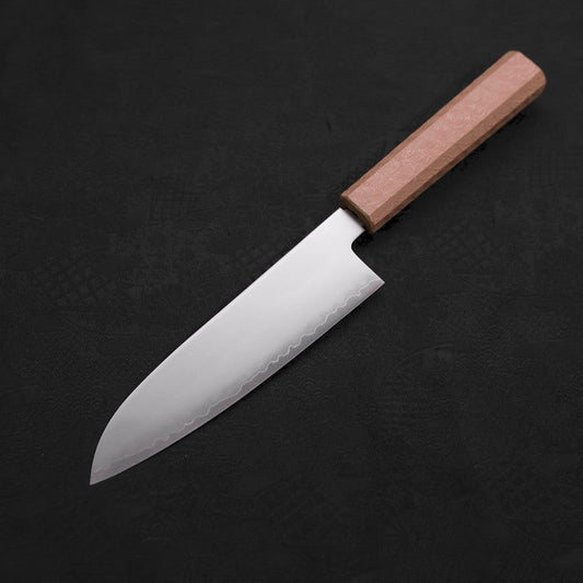 Santoku Chromax Polished White Urushi Handle 170mm