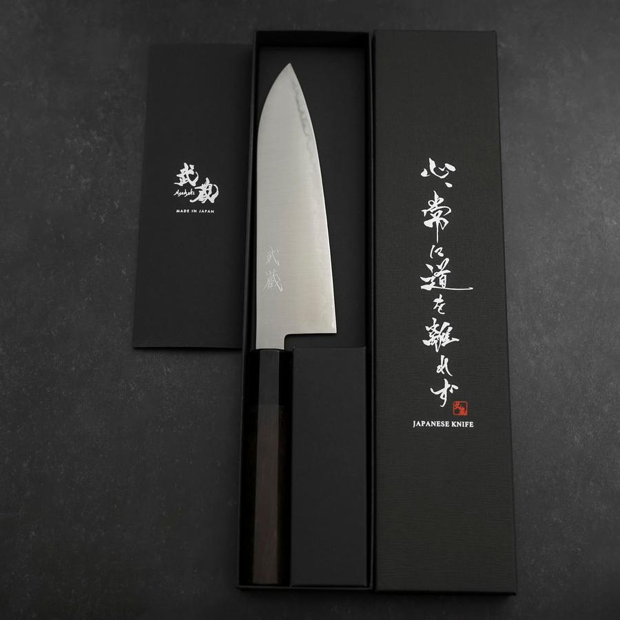 Santoku HAP-40 Polished Buffalo Ebony Handle 180mm