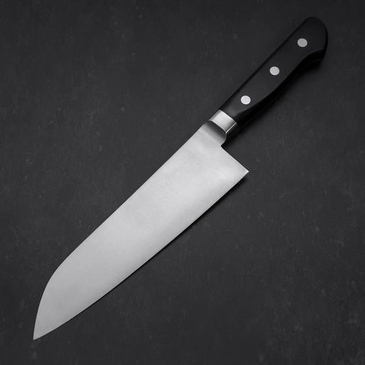 Santoku Molybdenum Polished Western Black Handle 180mm