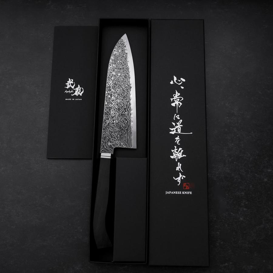 Santoku SG-2 Kurozome Damascus Ebony Handle 180mm