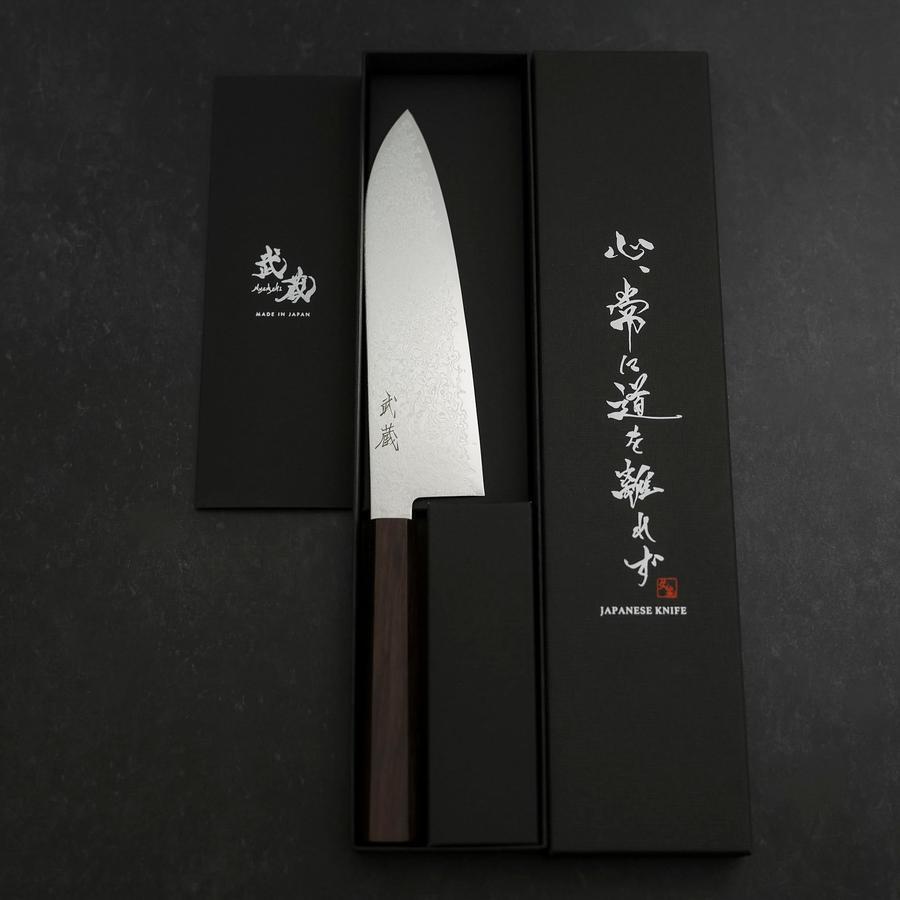 Santoku SG-2 Nickel Damascus Ebony Handle 180mm
