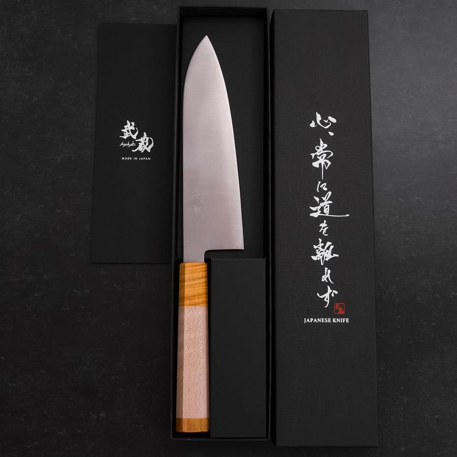 Santoku SG-2 Polished Yellow Maple Handle 180mm