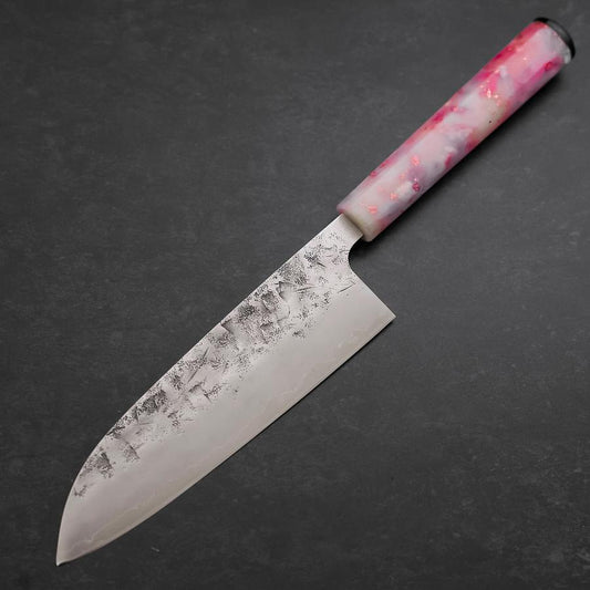 Santoku SLD Nashiji Washi Ocean Sakura Rose Gold Handle 165mm