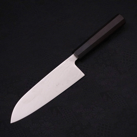 Santoku SLD Wave Nickel Damascus Buffalo Ebony Handle 165mm