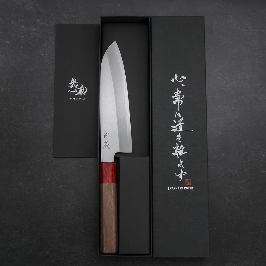 Santoku Silver Steel #3 Polished Walnut Handle 165mm