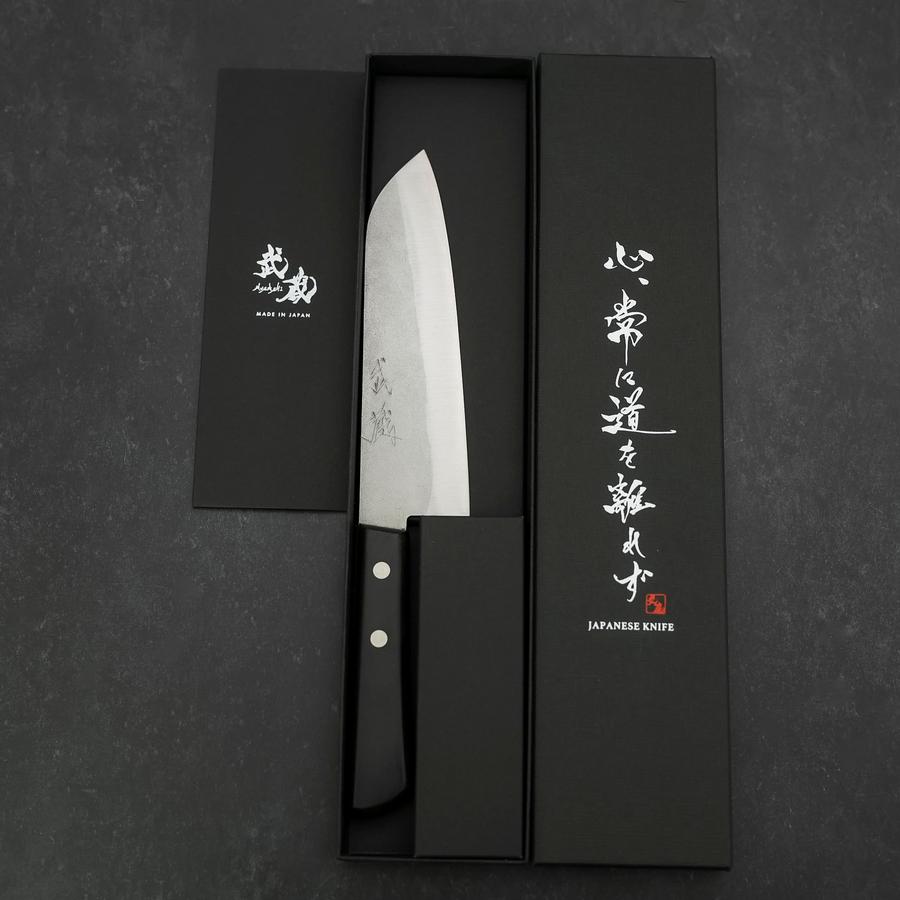 Santoku VG-1 Nashiji Western Black Handle 165mm