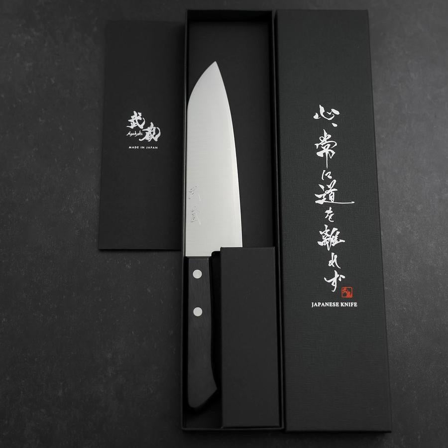 Santoku VG-1 Polished Dark Blue Western Handle 165mm