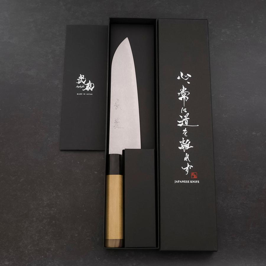 Santoku VG-10 Damascus Double Buffalo Capped Magnolia Handle 180mm