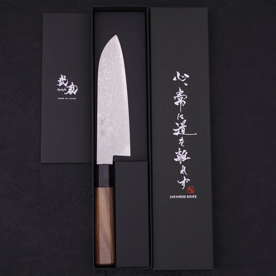 Santoku VG-10 Damascus Walnut Handle 165mm