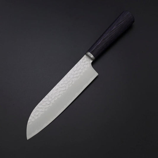 Santoku VG-10 Tsuchime Oval Purple Handle 165mm