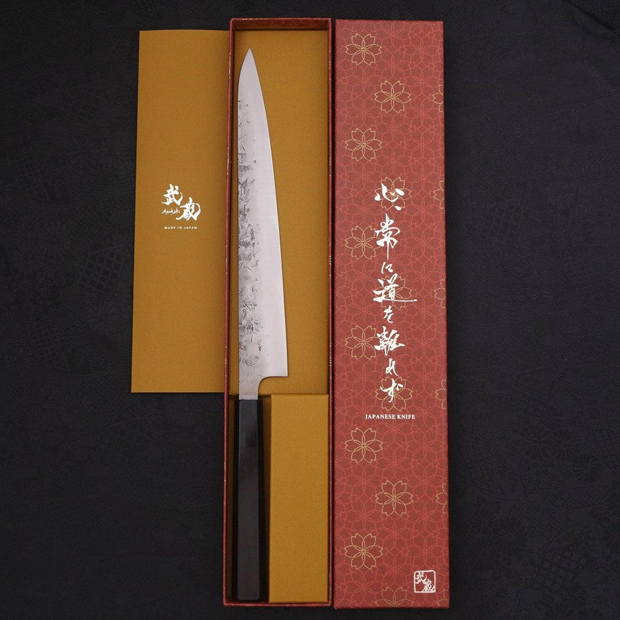 Sujihiki SLD Nashiji Washi Buffalo Ebony Handle 240mm